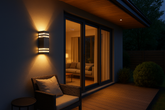 Square GU10 exterior wall light IP65 rated